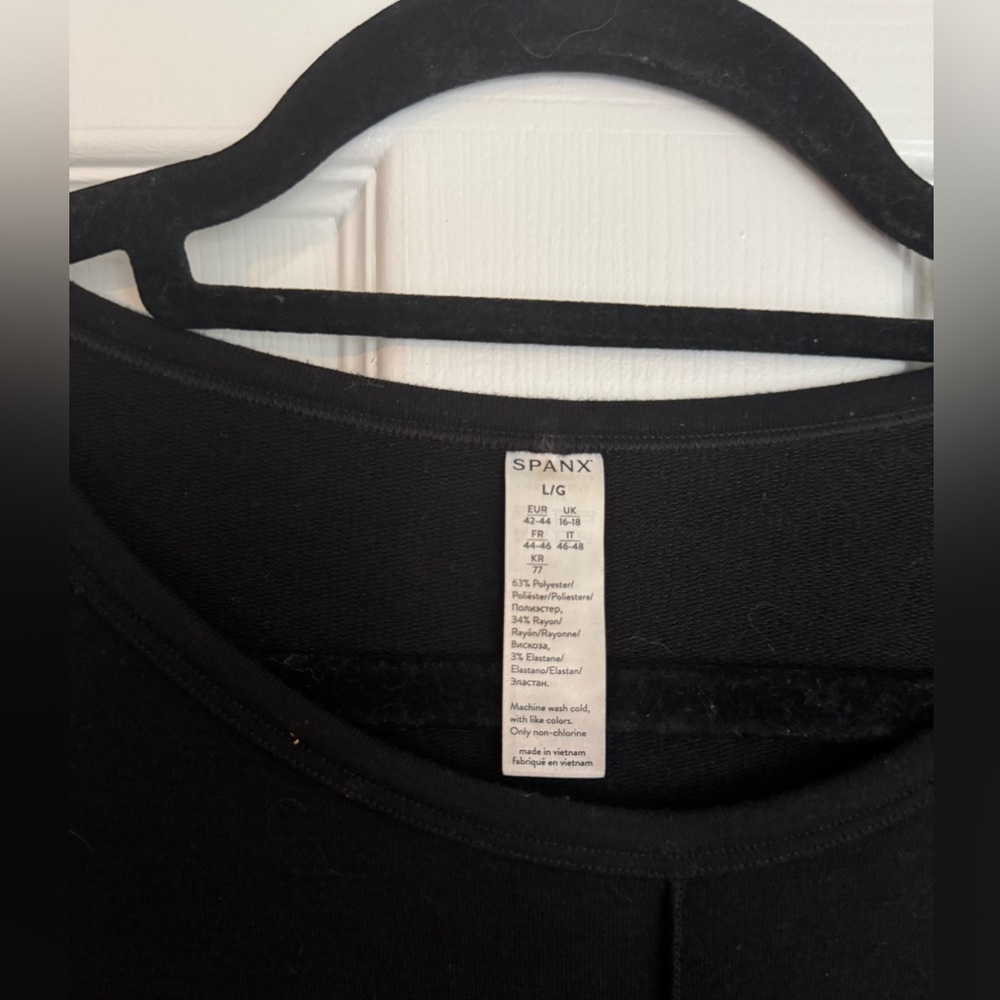 Spanx Perfect Length Top, Dolman 3/4 Sleeve, black, L - worn once - Picture 4 of 6